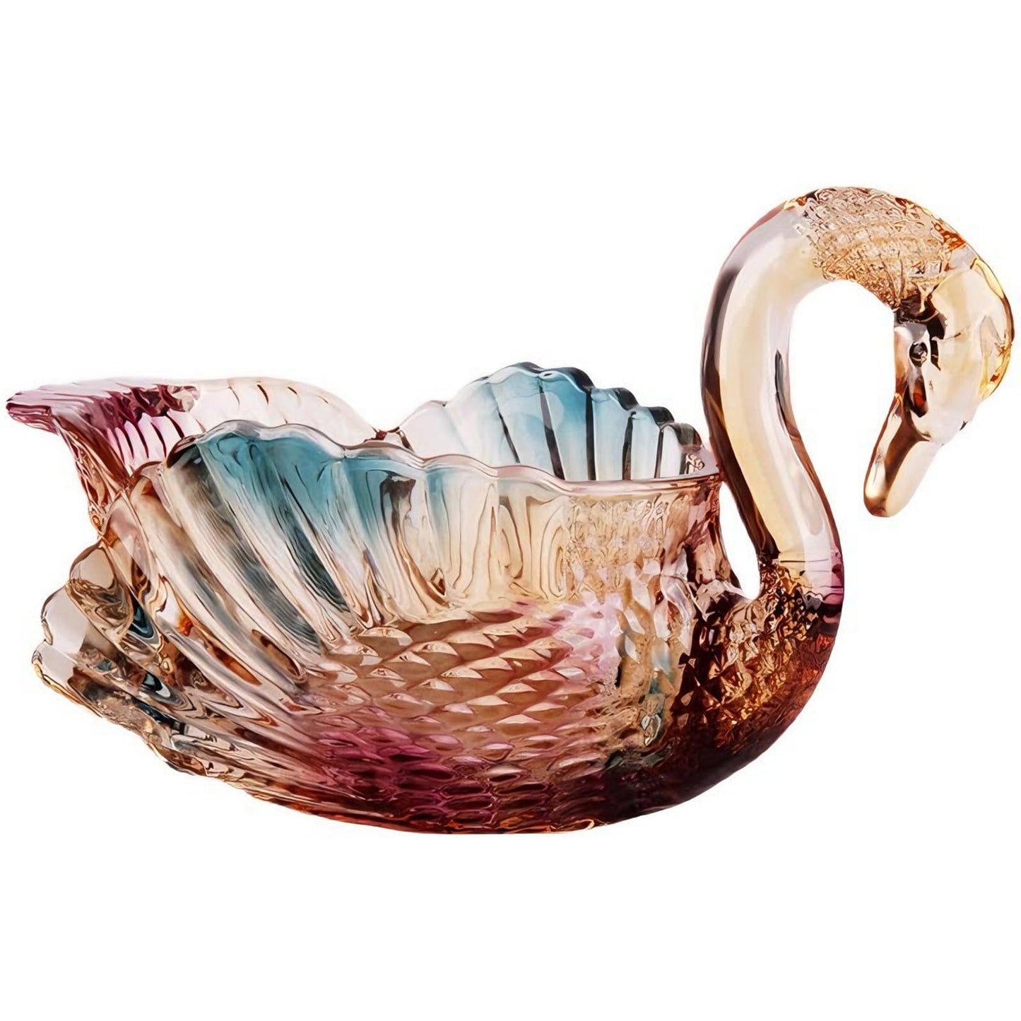 Falytemow Swan-Shaped Candy Dish Swan Design Fruit Bowl Dessert Snack Plate
