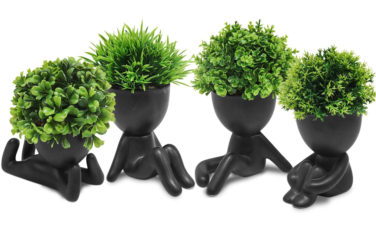MAKHOT Artificial Succulent Plants in Pots, Fake Plants Faux Succulents Office Desk Decor, Mini Potted Succulents Coffee Table Decor for Women, Cute Decorations for Work Office Plants