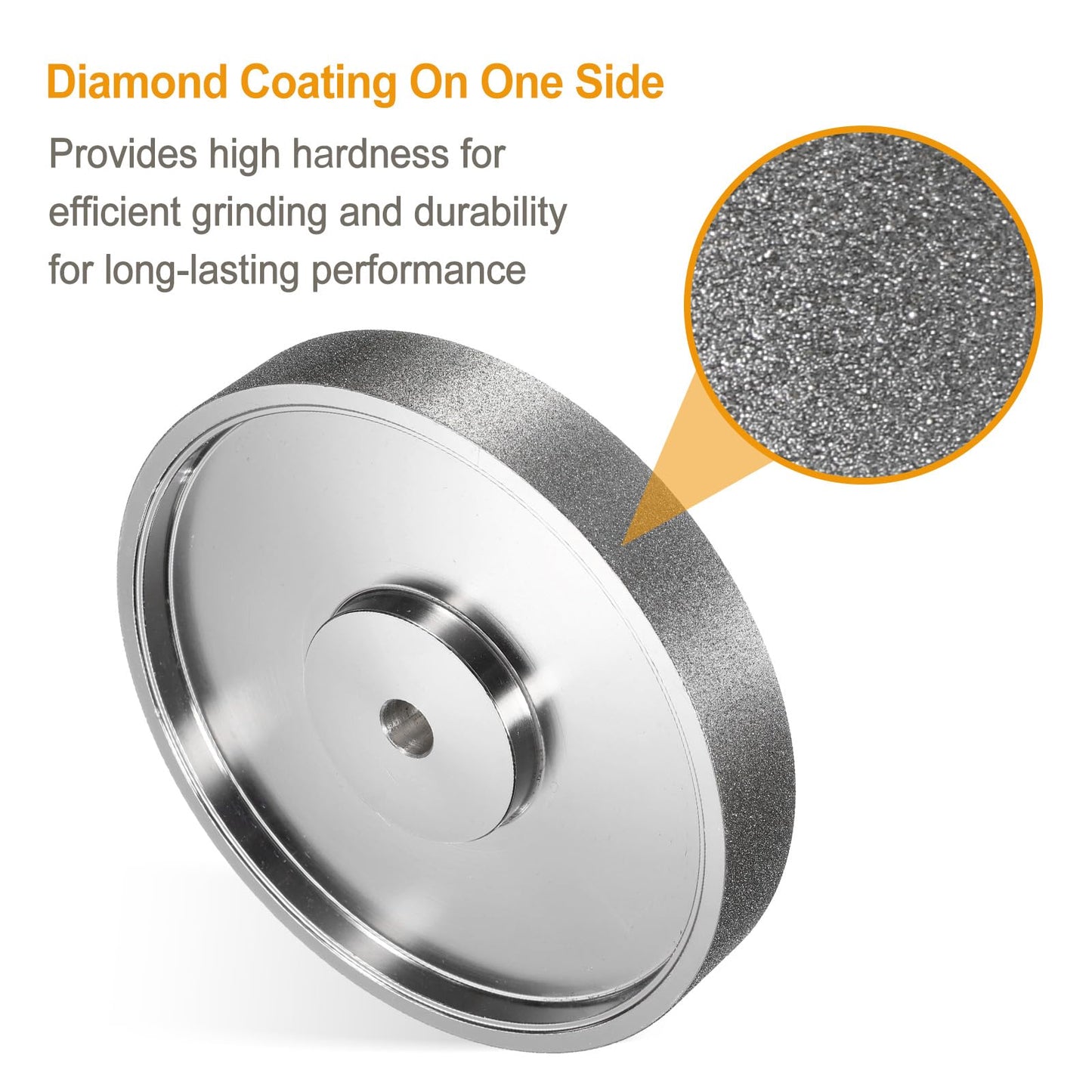 HARFINGTON Diamond Lapidary Wheel 6 Inch x 1 Inch with 1/2" Arbor Hole 120 Grit Jewelry Grinding Wheels, for Stone Marble Gem Glass Ceramics Crystal Cemented Carbide Steel