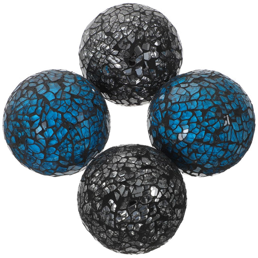 BESPORTBLE 4Pcs Mosaic Decorative Sphere Balls 2.36 Inch Tabletop Ornament Set for Wedding Centerpiece Home Decor and Desktop Accessories