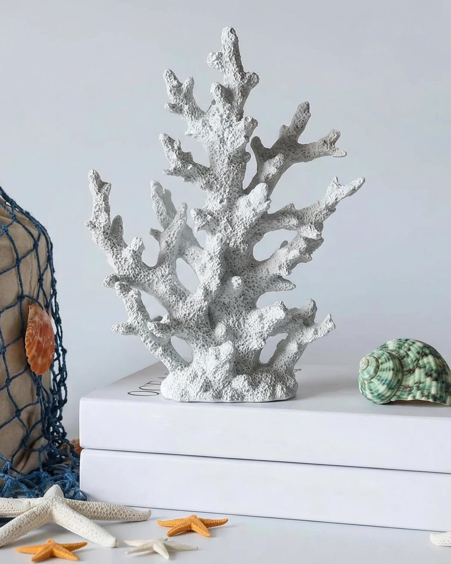 ZASEUCI Lifelike Coral Reef Sculpture Statue - Handmade Resin Ocean Decor for Aquarium, Desk, Bathroom, Shelf - Coastal Beach Nautical Theme Gift for Home & Office