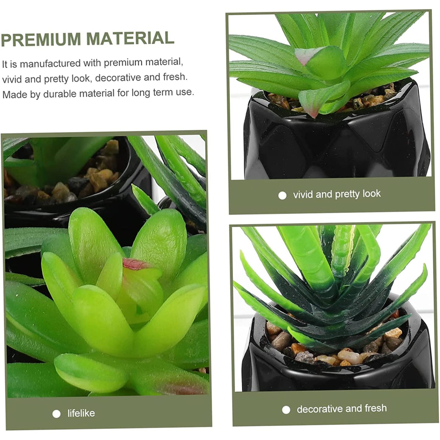 Canirologas 4pcs Succulents Artificial Plants in Pots Small Fake Plants Mini Artificial Greenery for Home Bathroom Desk Office Indoor Room Farmhouse Decorations