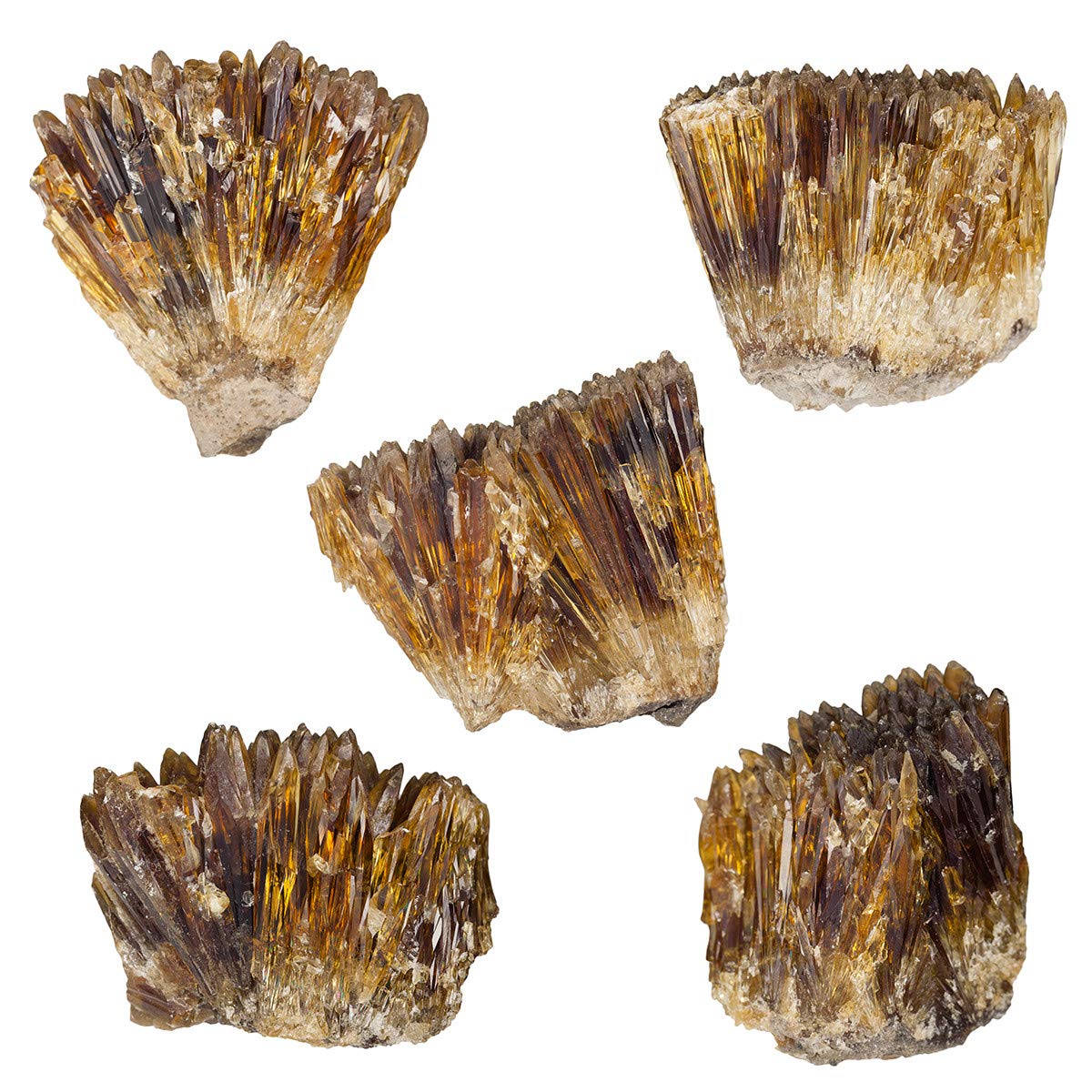 mookaitedecor Bundle - 2 Items: Natural Raw Amber Calcite Crystal Cluster Geode Stone & Natural Clear Quartz Crystal Cluster Mineral Geode Druzy Specimen for Crystal Healing Home Decor