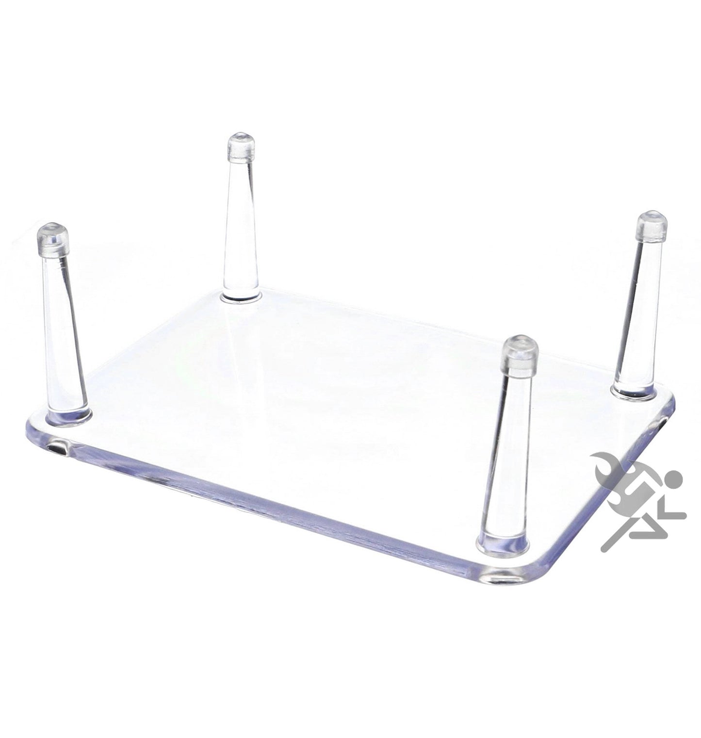 OnFireGuy 6.25" Four-Peg Display Stand Holder with Anti-Scratch Guards for Hunting Decoys, Minerals, & Fossils, Qty: 1