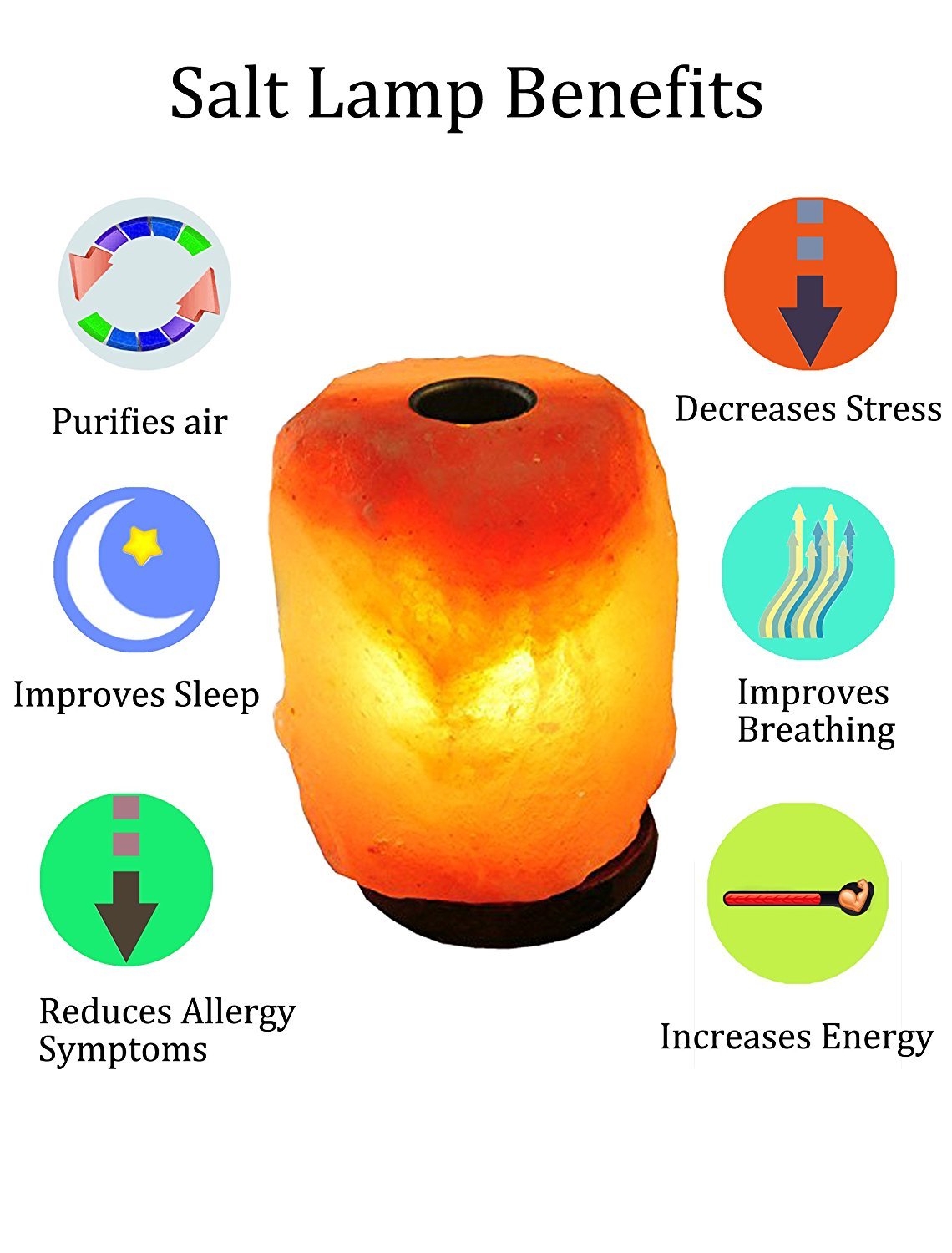 AMOYSTONE Medium Aromatherapy Salt Lamp with Essential Oil Tray, Hand Carved Himalayan Rock for Desk Decor(4-6 lbs)