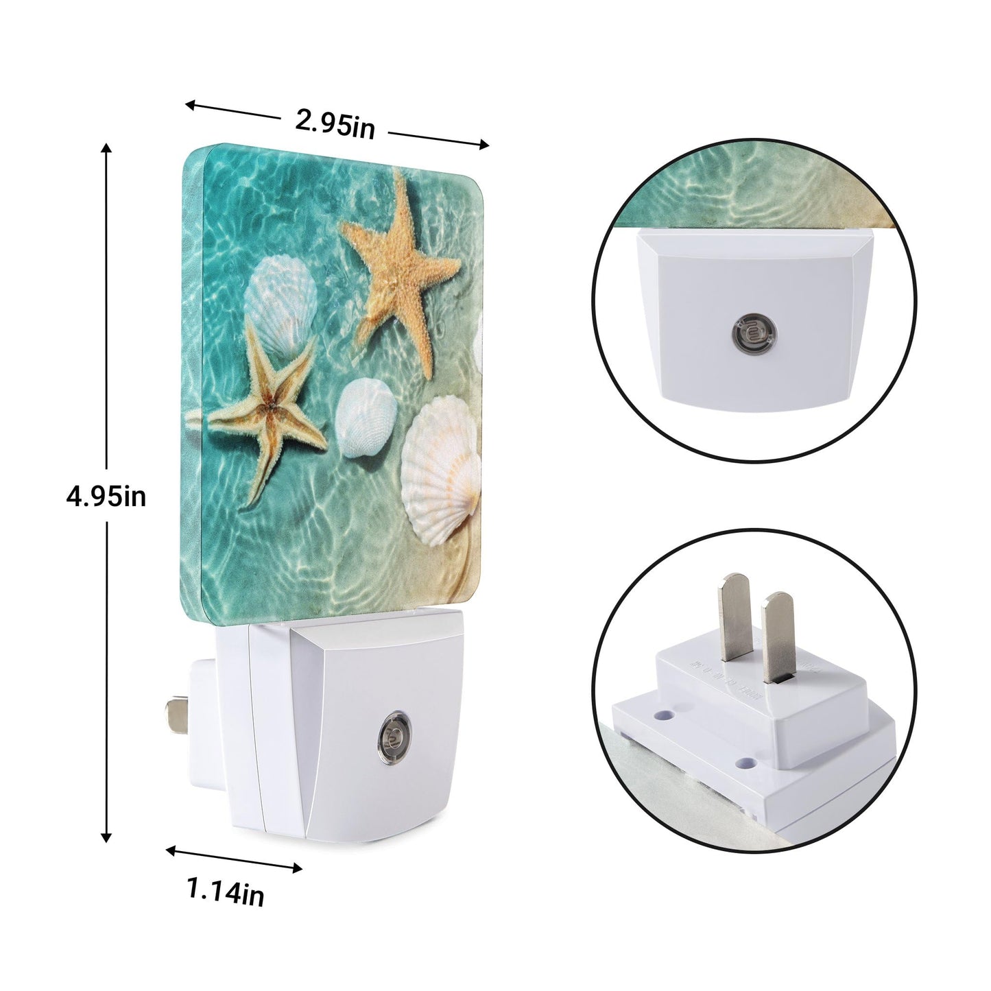 Caifujiqi Night Light Plug-in Dusk to Dawn Smart Sensor White Led Nightlight for Bedroom Bathroom Kitchen Hallway Stairs Energy Efficient Decor Desk Lamp