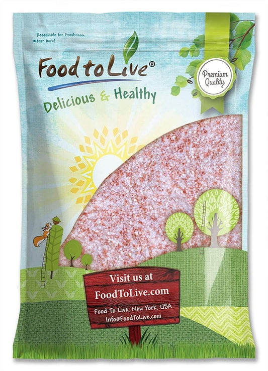 Food to Live Himalayan Pink Salt, 10 Pounds – Coarse Grain, No Additives, No Preservatives, Vegan, Kosher, Bulk. Packed with Minerals. Perfect Seasoning. Suitable for Grinders, Salt Mills.
