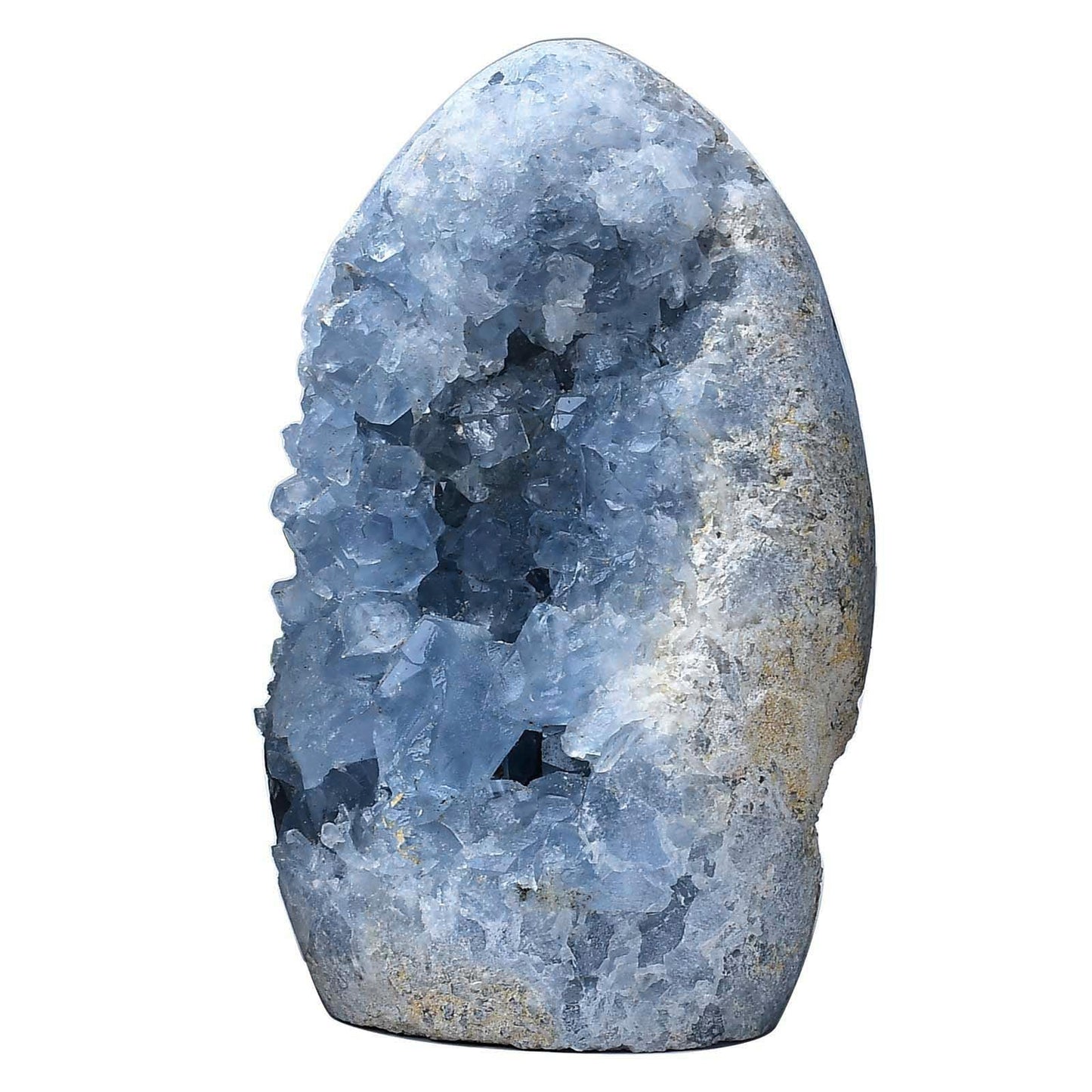FZBHRO Natural Blue Celestite Cluster Geode Healing Crystal Stone Collection Mineral Specimen Home Office Decor Meditation Gifts 0.6-0.8 Pound