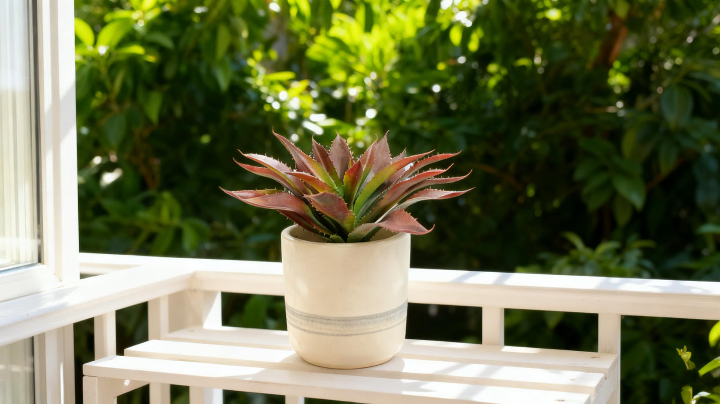 gsjzyBrose Artificial Succulents - Unpotted Faux Aloe Plants & Metal Outdoor Decorative Plants, Weather-Resistant Faux Succulents for Patio, Garden, Porch Decoration