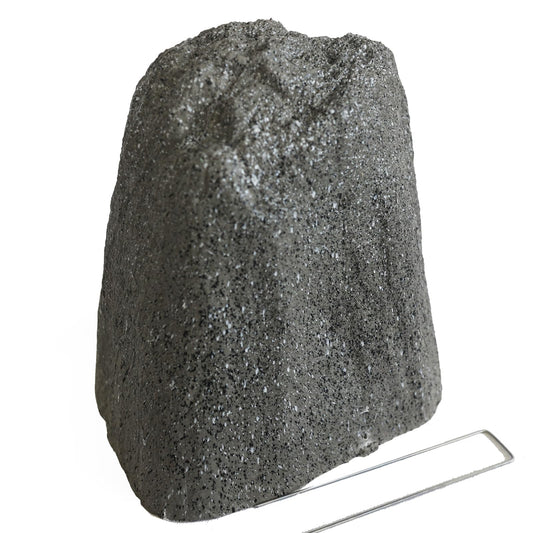 Outdoor Fake Rock Cover, Fiberglass Faux Stone for Landscaping,H:12.1"xL:11.7"xW:9.2", Decorative Well Pump & Gas Meter Cover, Grey Resin Rock Design