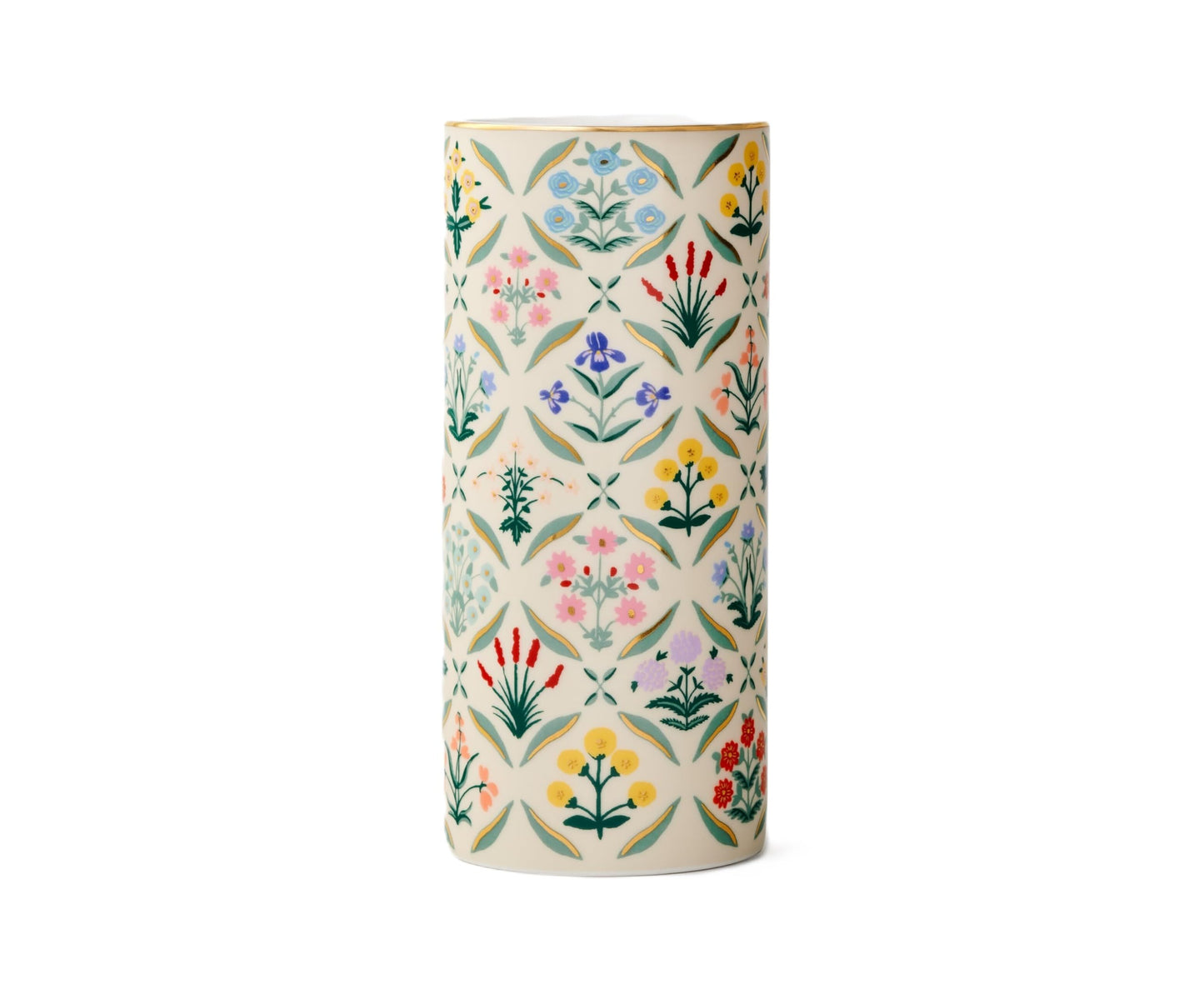 RIFLE PAPER CO. Estee Porcelain Vase for Room and Home decor, Brighten Up a Living Room, Kitchen Table, or Farmhouse, Large Vase for Tabletop Centerpieces or Bookshelves