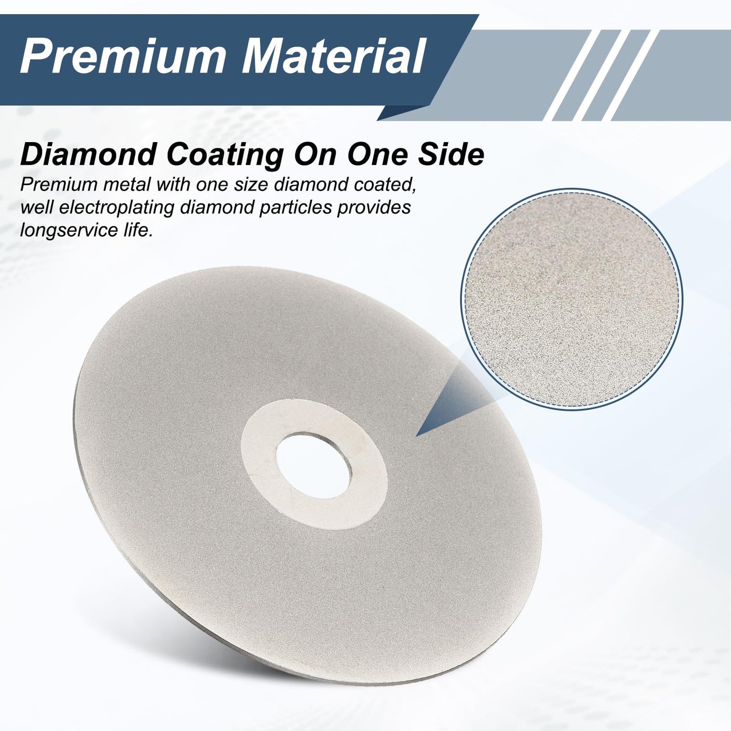 WorkBless 5PCS Diamond Flat Lap Disc Set 4" x 5/8" Arbor 80/120/240/320/600 Grit Grinding Wheel for Cutting or Sanding Stone