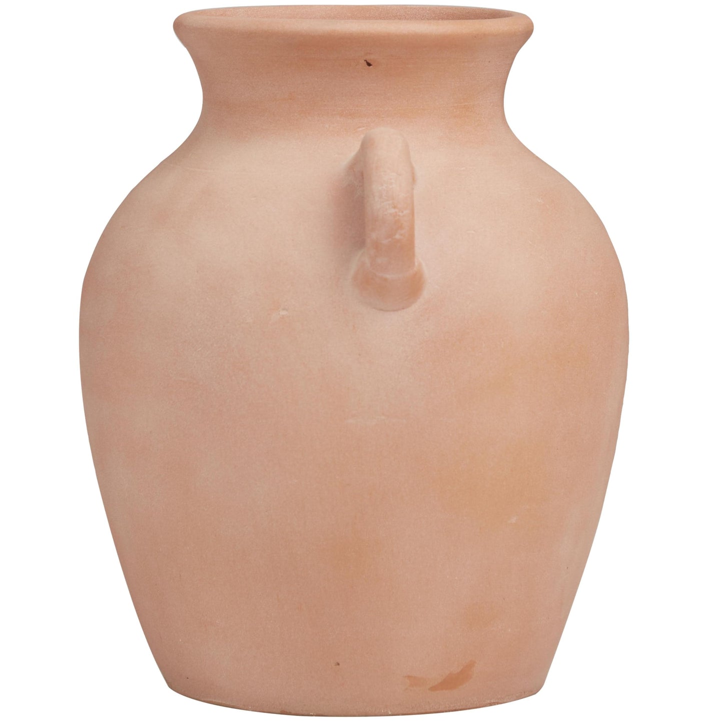 Deco 79 Ceramic Washed Terracotta Jug Vase with Handles, 10" x 9" x 11", Pink