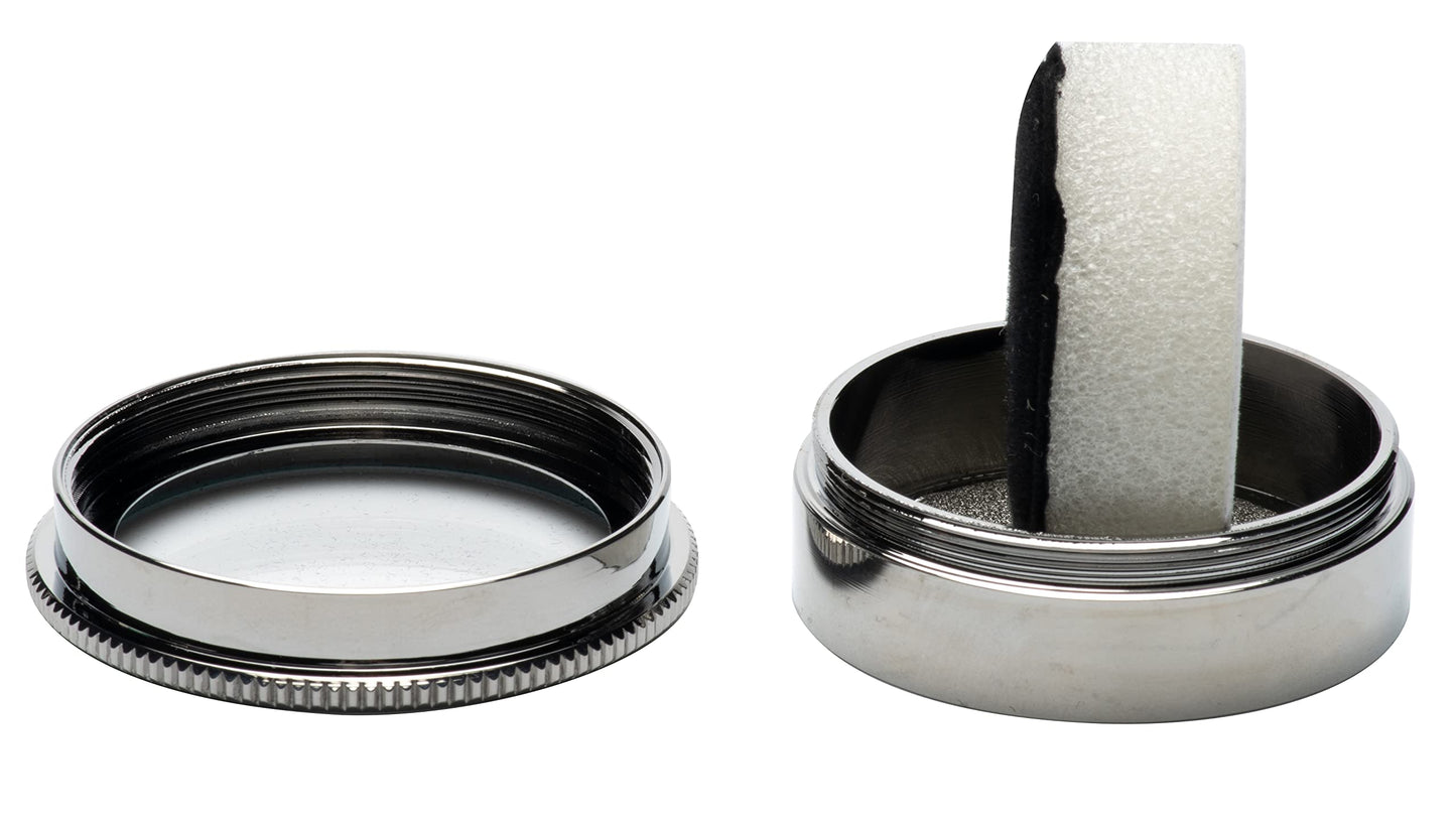 Giftop Small Loose Diamond or Gemstone Display Box Case Holder Show Container Metal (Silver- 1.7x0.7)