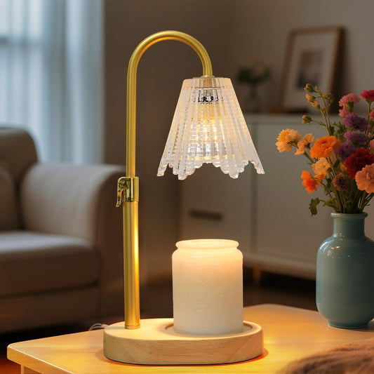 HUAEU Candle Warmer Lamp with Timer, Dimmable Candle Lamp Adjustable Height, Birthday Gifts for Mom Women, House Warming Gifts New Home Decor