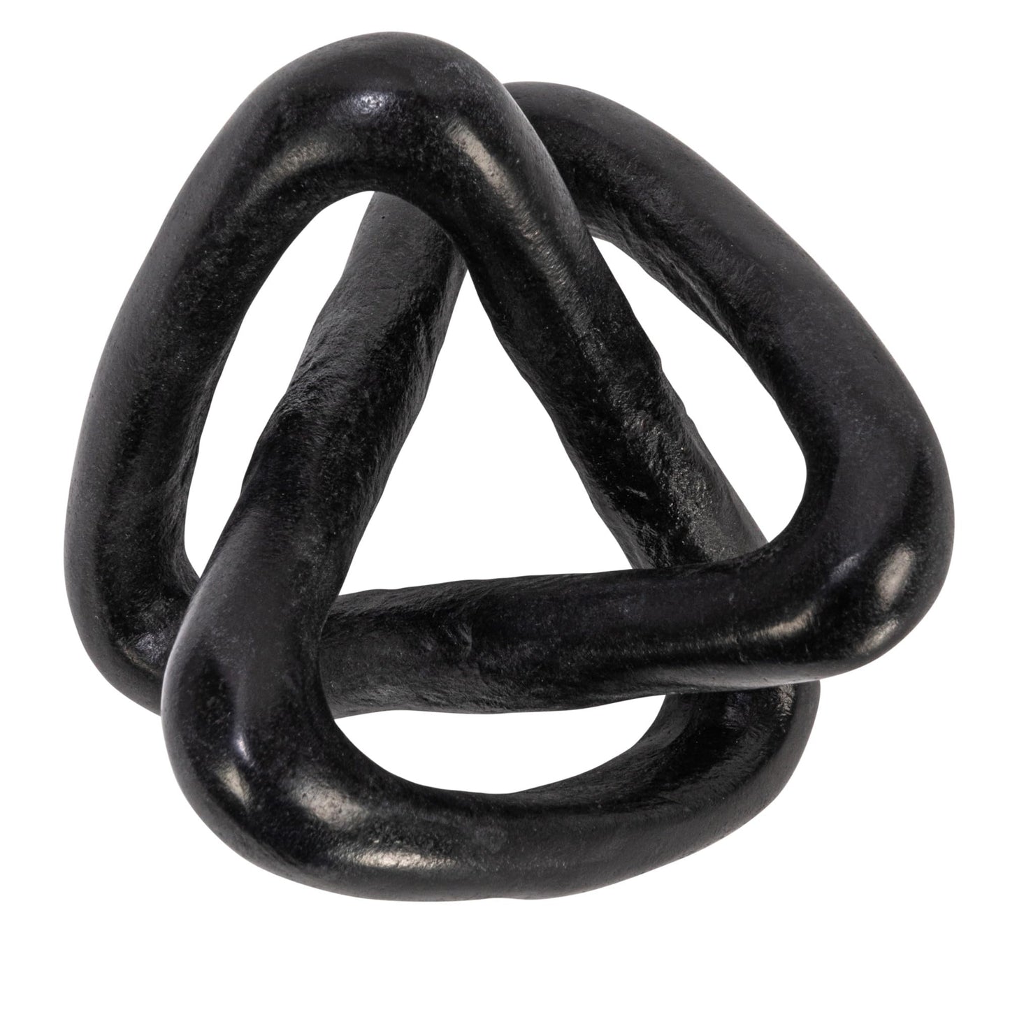 Creative Co-Op Modern Decorative Marble Link Knot, Black