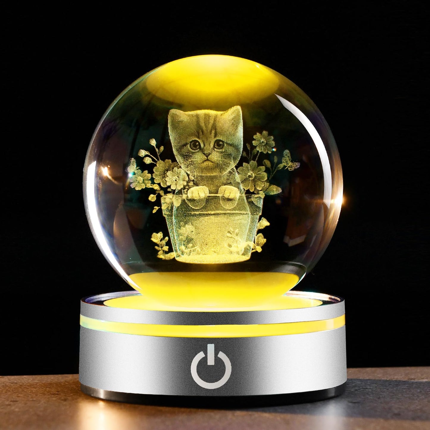 IFOLAINA Cat Themed Gifts for Women 3D Crystal Ball for Her Mom Girls