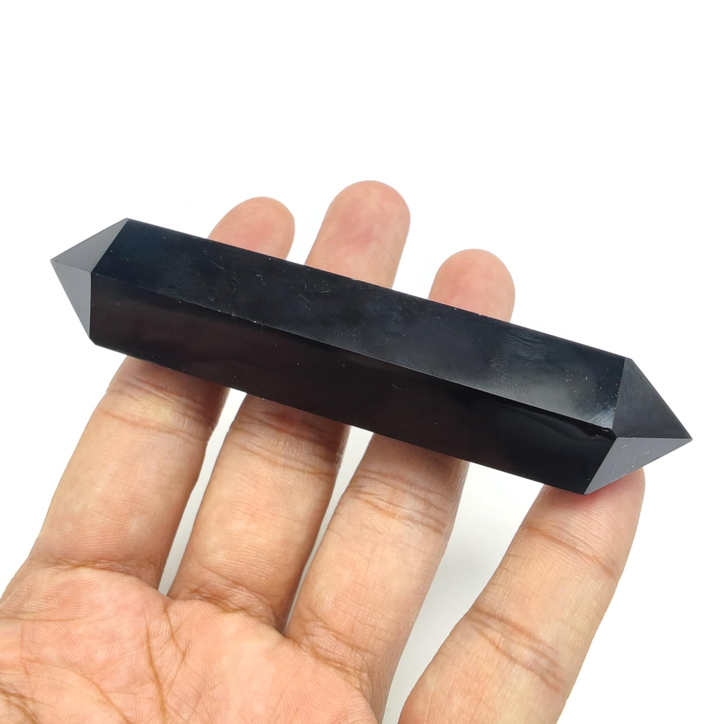 10cm Natural Crystal Tower Two Point Wand Obelisk 6 Faceted Crystals Point Chakra Stone Kit Home Decor Reiki Healing Gift (Green Fluorite)
