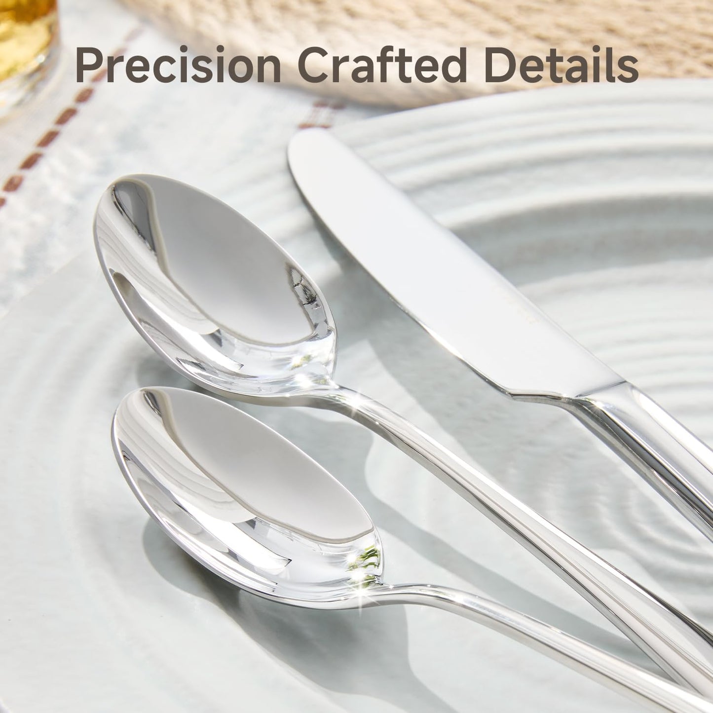 KINGSTONE 12-Piece Teaspoons & Dessert Spoons, 18/10 Stainless Steel Metal Spoons, Mirror Polished, Dishwasher Safe, 6.86-inch, for Home, Cafes, Weddings, Parties, Restaurant & Gift