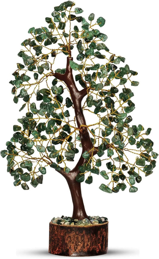 YATSKIA Green Aventurine Gemstone Tree, Crystal Tree of Life Decor, Congratulations Gifts for Women, Crystal Decor Gifts
