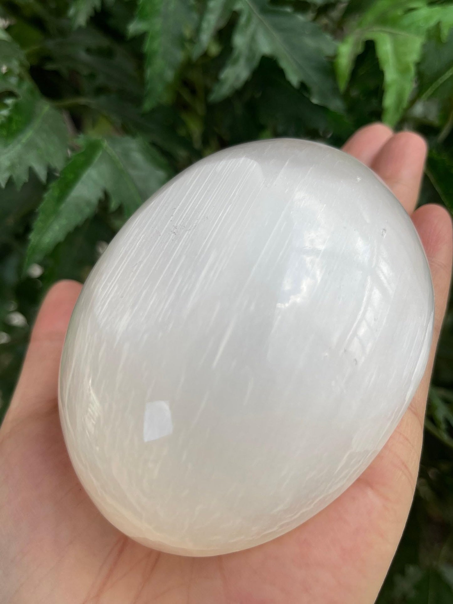 GAF TREASURES Gemstone Carved - 4" Selenite Oval Bowl, Selenite Crystal Polished Charging Bowl