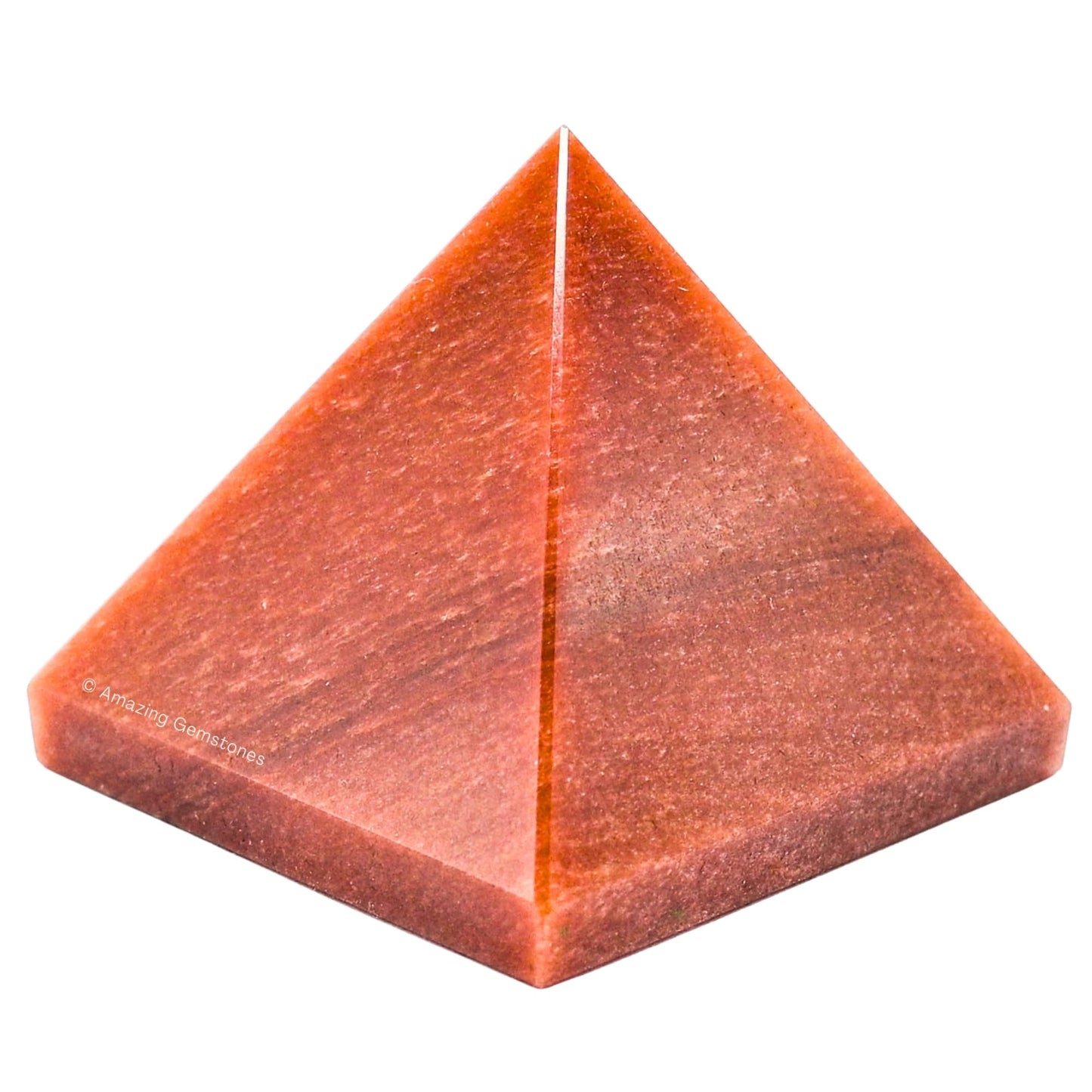 Amazing Gemstone Carrot Jasper Pyramid Crystal Healing Stones - 2" Great Pyramid Figurine of Natural Stone Pyramid for Meditation, Reiki, Chakra Balancing and Crystal Pyramids Grid