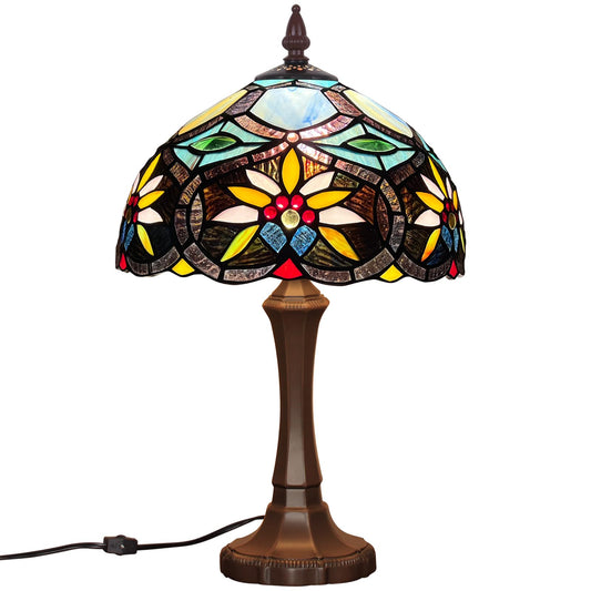 Capulina Tiffany Lamp Sunflower Stained Glass Table Lamp 12x12x19 Inches