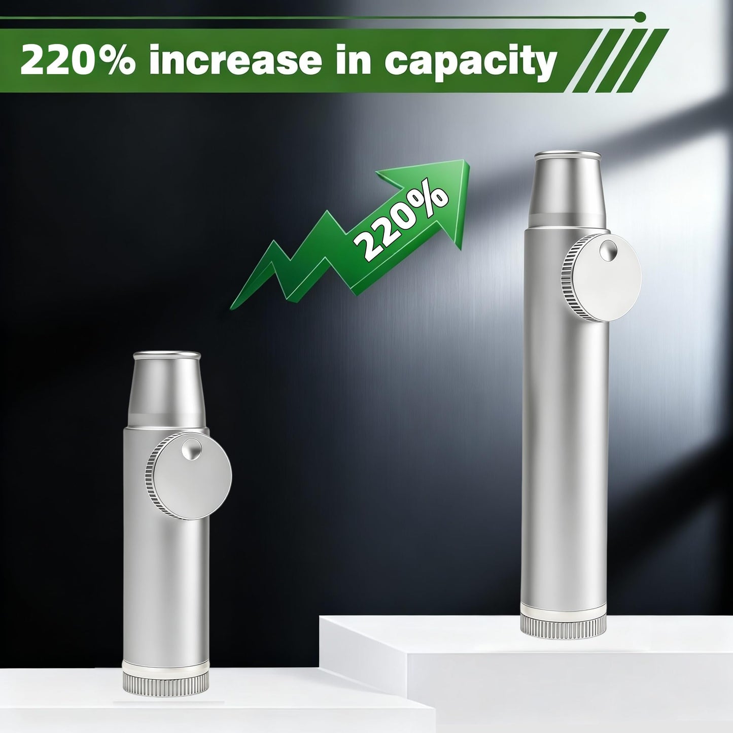 MuYuDaDi Leakproof Spice Dispenser Polished Aluminum Set of 3 (2 Small + 1 Large) | Portable Pocket Size Shakers for Camping, Travel & Kitchen