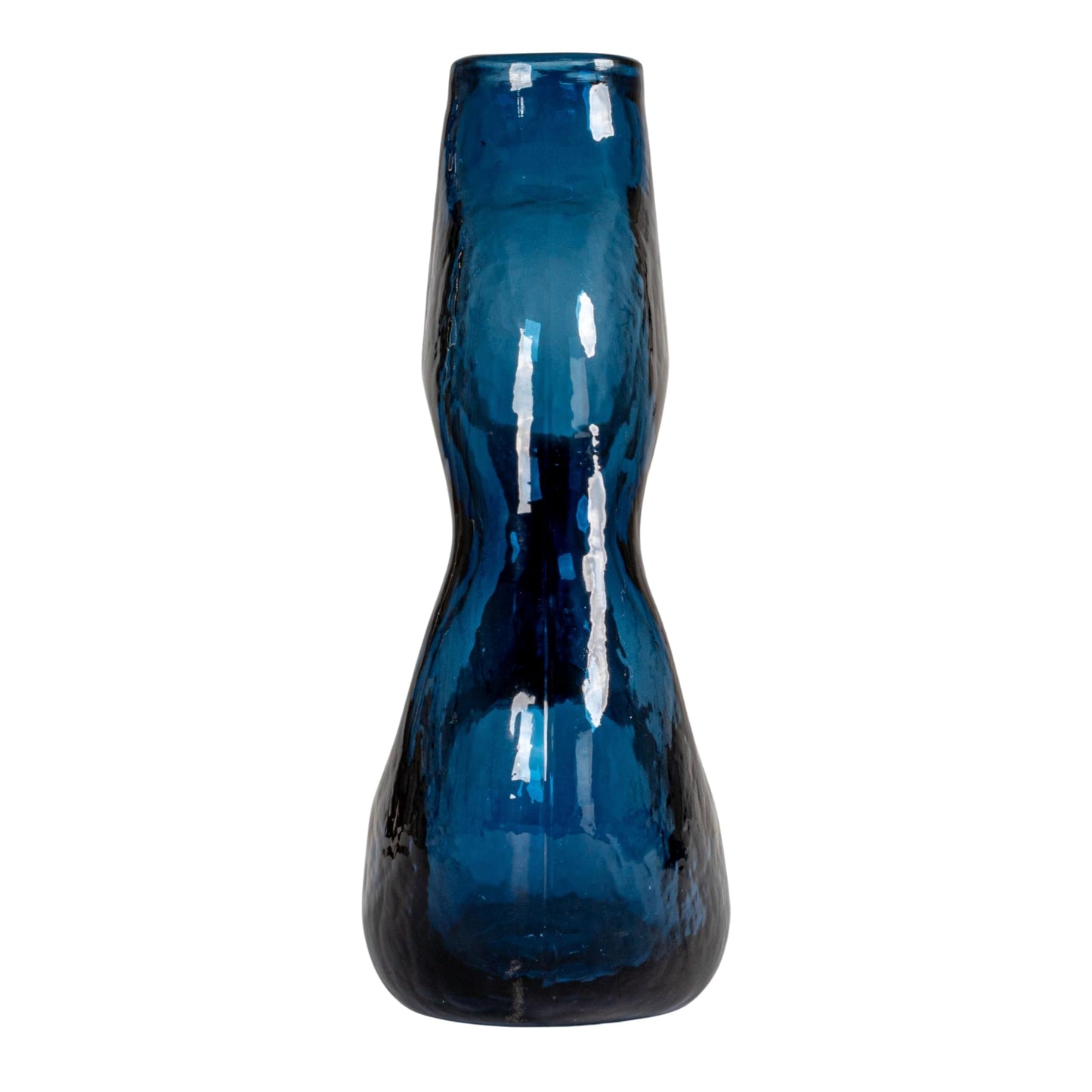 Bloomingville Glass Abstract Vase, Blue
