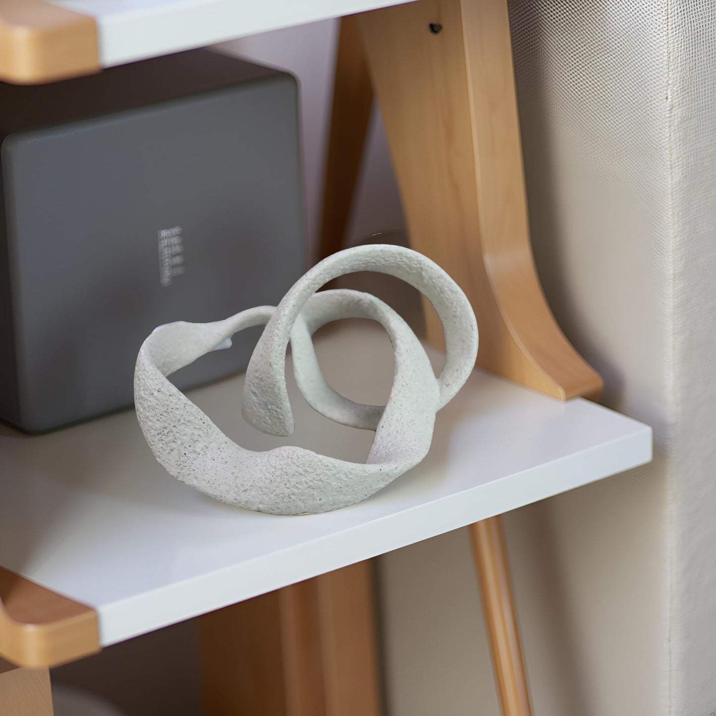 LAIKEARTS Modern Abstract Geometric Decorative Sculpture, Boho Knot Sculptures, Home Decor, Coffee Table Statues, Modern Shelf, Shelf Top Decor Aesthetics, Dining Living Room Desk Decor