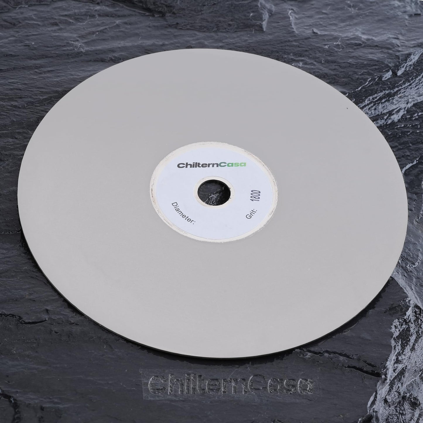ChilternCasa 6 Inch Diamond Grinding Disc, Flat Lap Disc Abrasive Wheel 1/2 Inch Arbor Hole Fine Grit 1800 for Polishing Lapping Granite Marble Gemstone, Rock, Glass,Tile,Tungsten