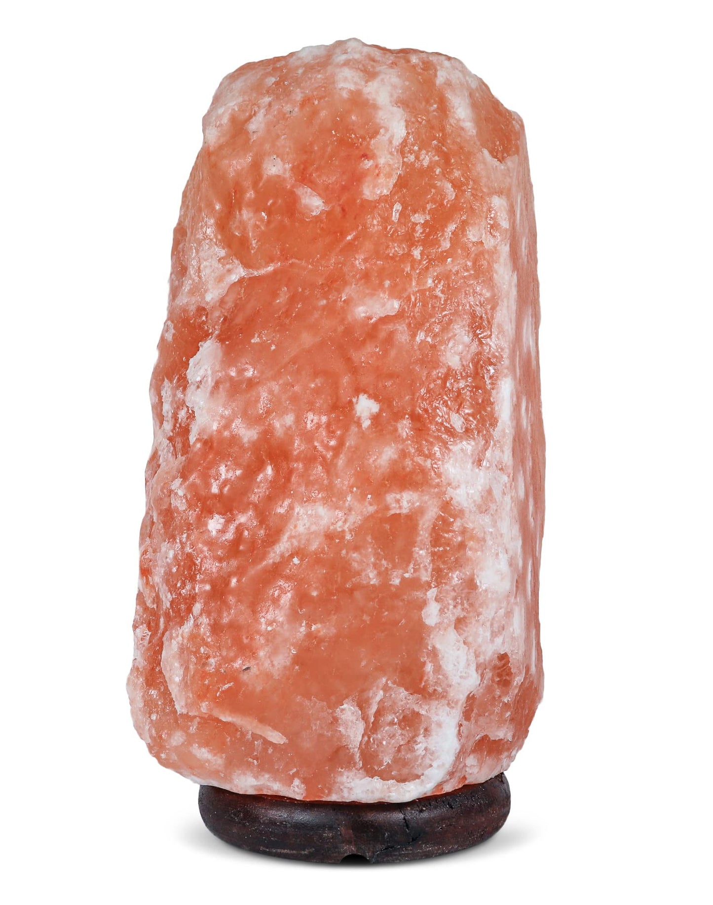 Himalayan Secrets Large Salt Lamp - Natural Pink Crystal with Wooden Base - Dimmer Cord and Bulb Included (25-30 LBS)