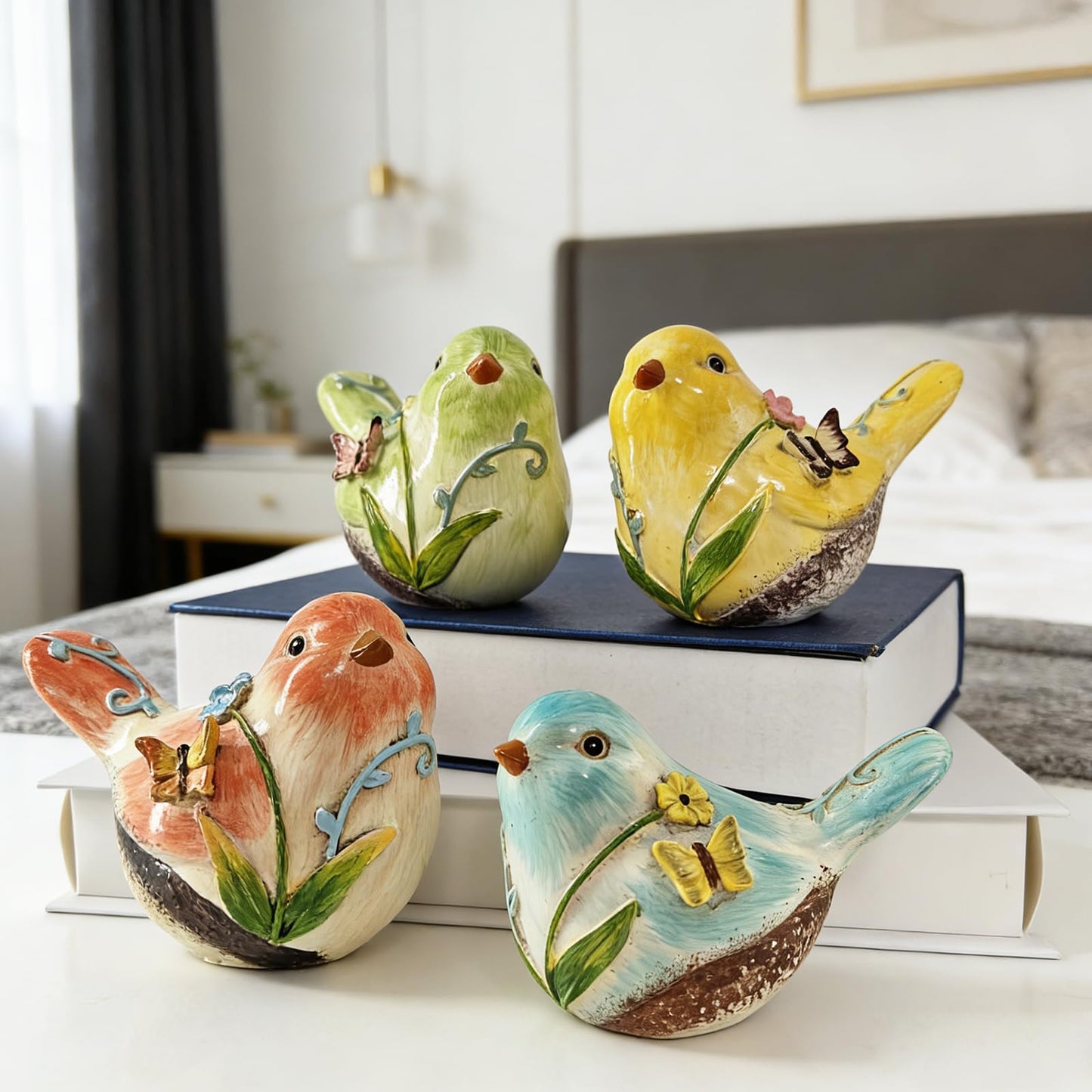 AWAIOY Bird Figurines for Home Decor, Resin Statue Gifts for Bird Lovers