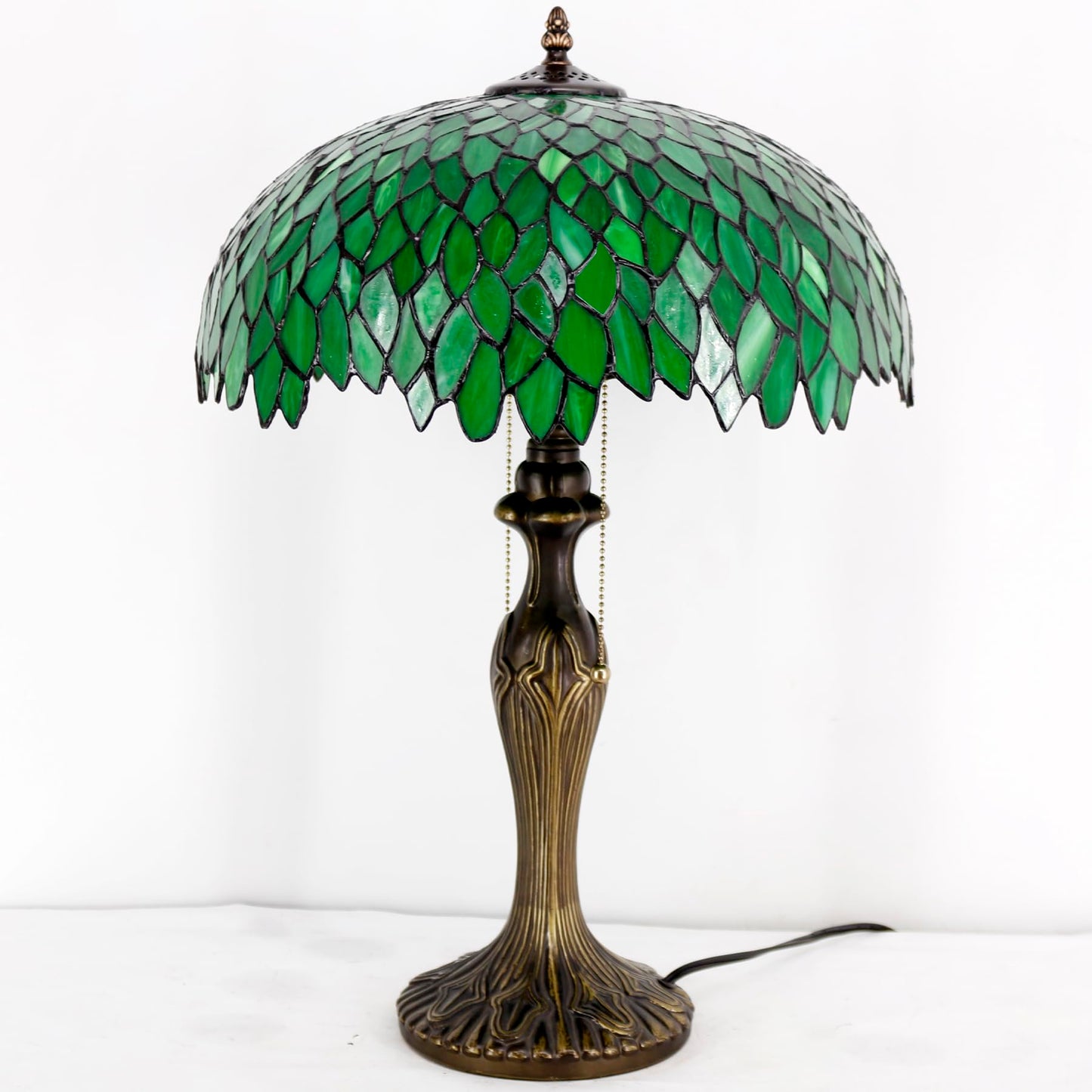 WERFACTORY Tiffany Table Lamp Stained Glass Bedside Lamp Desk Reading Light