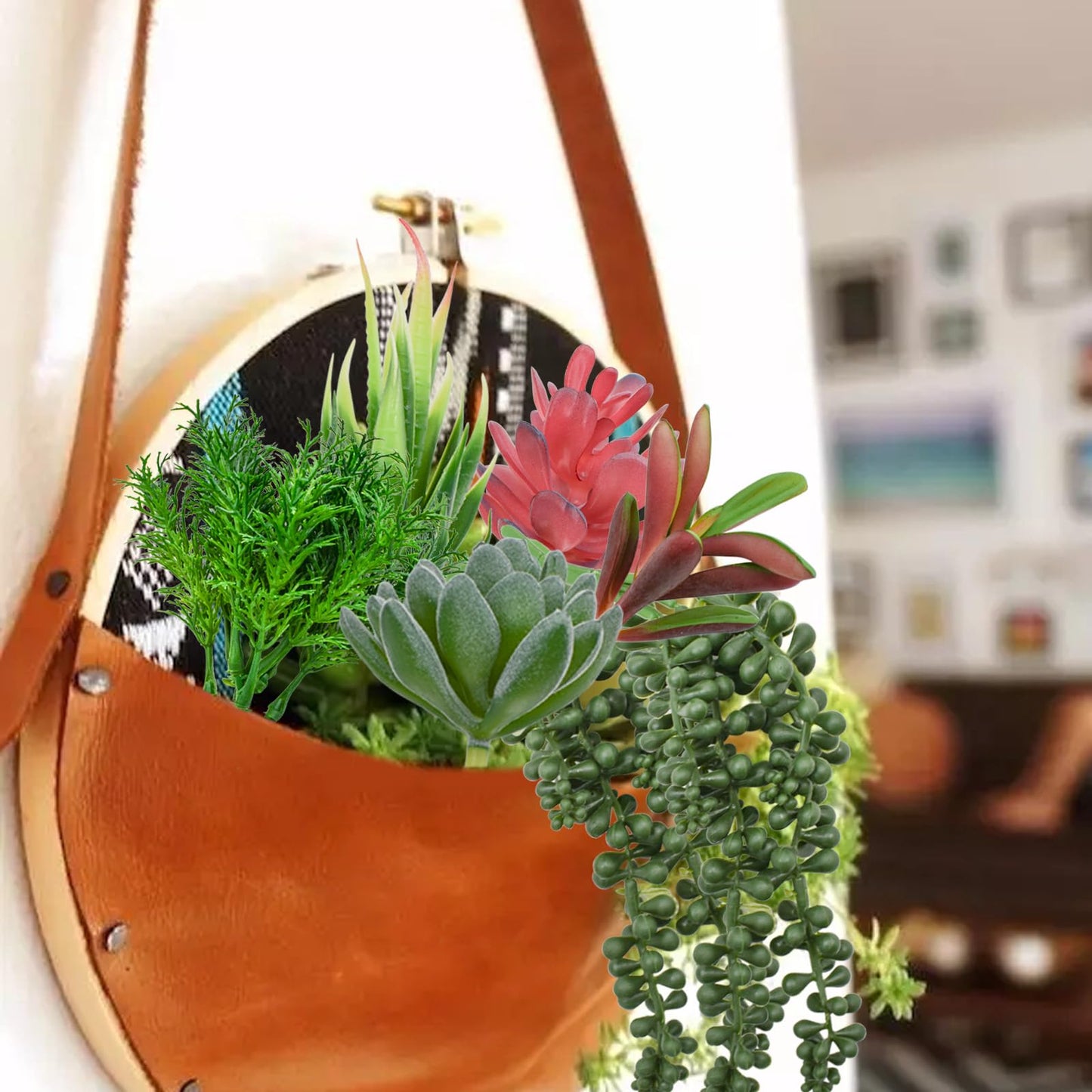 Bacucine 18pcs Artificial Succulent Plants Realistic Unpotted Fake Succulents Mini Faux Plants for Garden Office Party Indoor Outdoor Home Decor