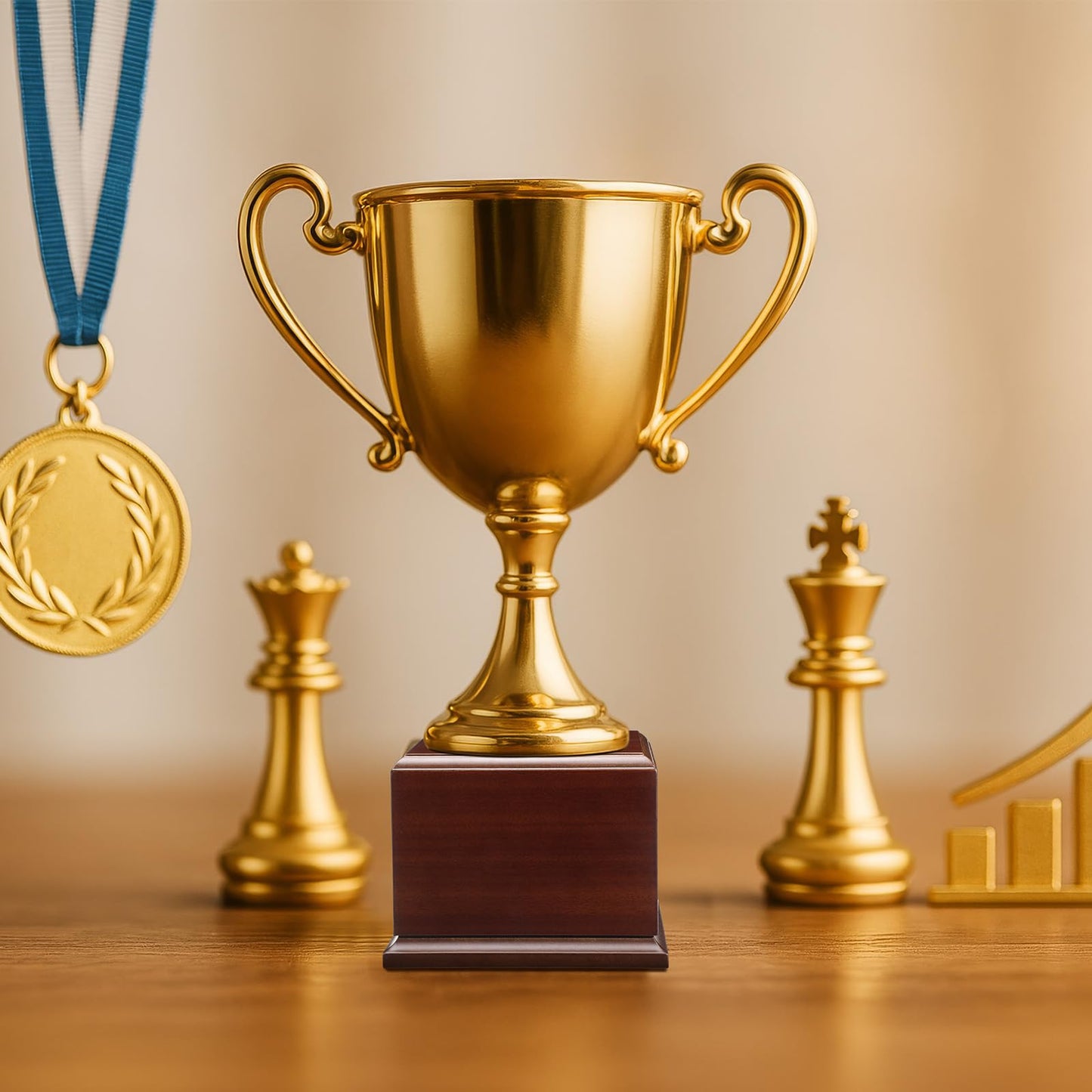 Chunful 1 Pack 4.5" x 4.5" x 2.5" Cherry Wood Base Trophy Base DIY Square Stand Blank for Trophies Awards Trophies Figurines Cups Display Stand Riser