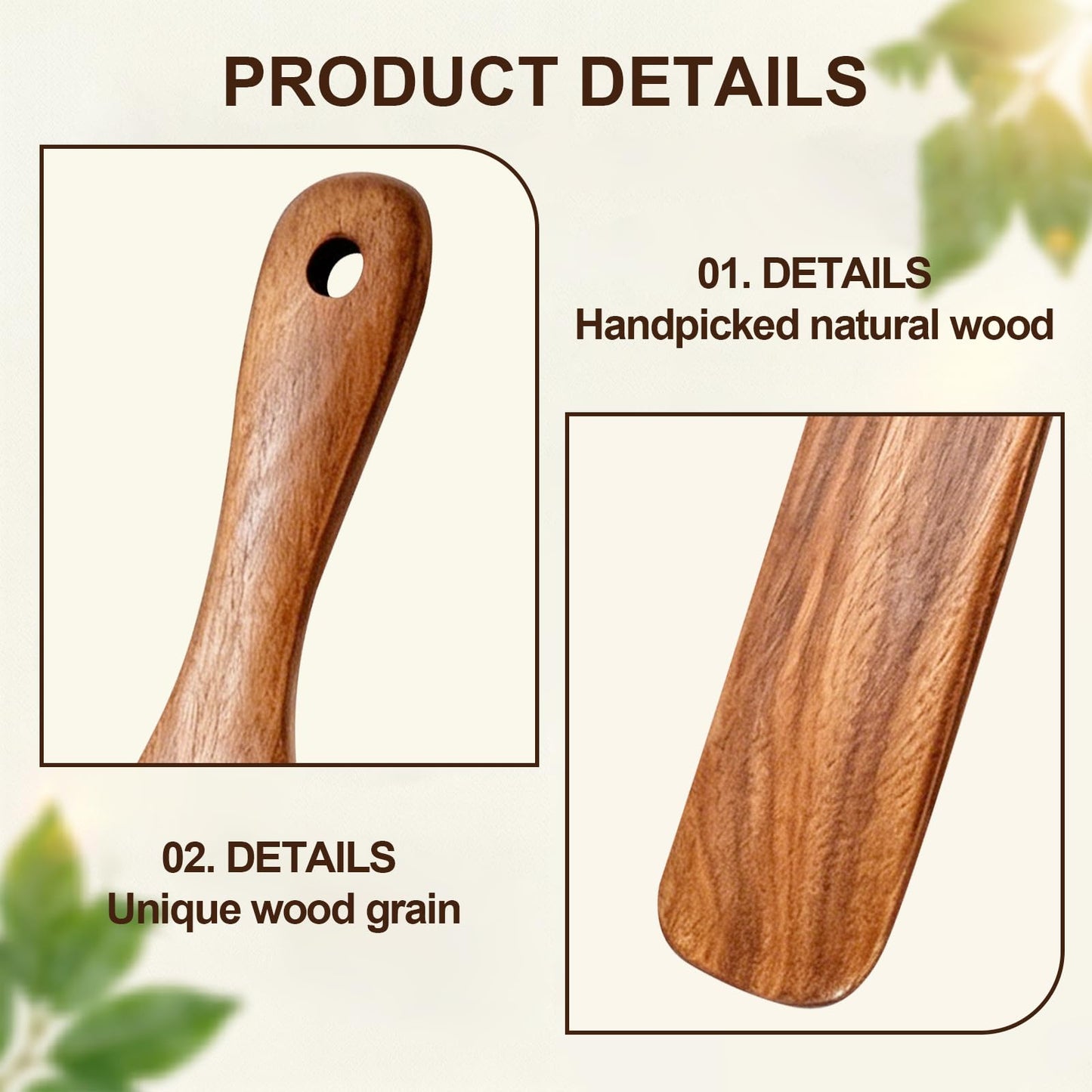 DADERXY 6 Pack Spurtle for Sourdough Starter, 11 Inch Wooden Spurtles Spatula for Deep Containers, Sourdough Stir Stick for Baking Cooking