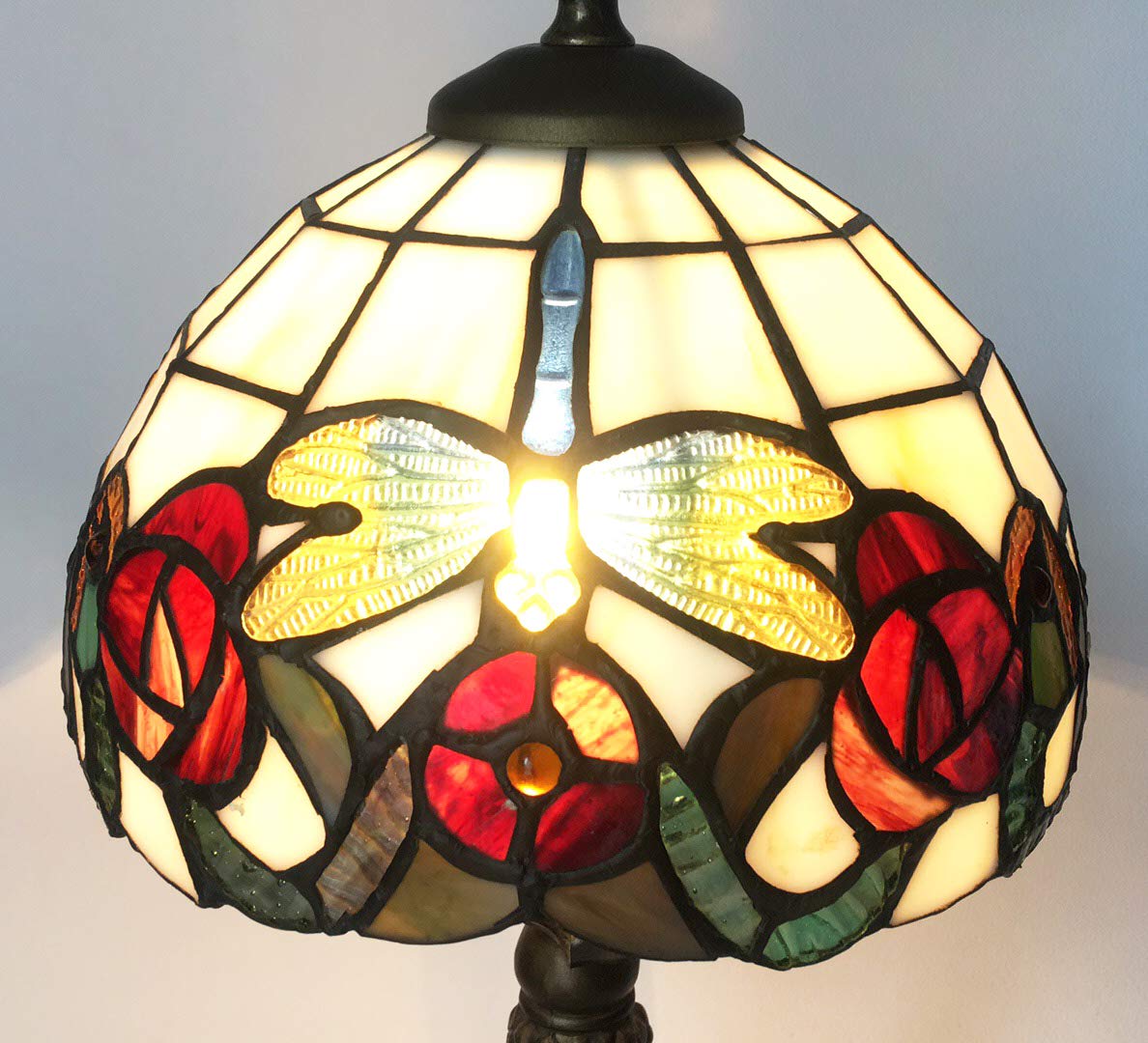 Tiffany lamp dragonfly HMJ8029 Stained Glass Roses 、Tiffany style 8" table lamp dragonfly