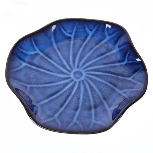 Blue Decorative Bowl 8.3" – Ceramic Bowl Decorative for Home Decor Accents, Unique Blue Ceramic Fruit Bowl for Kitchen, Coffee Table, or Entryway, Accent Bowl & Catchall Dish for Keys, Candy, Jewelry