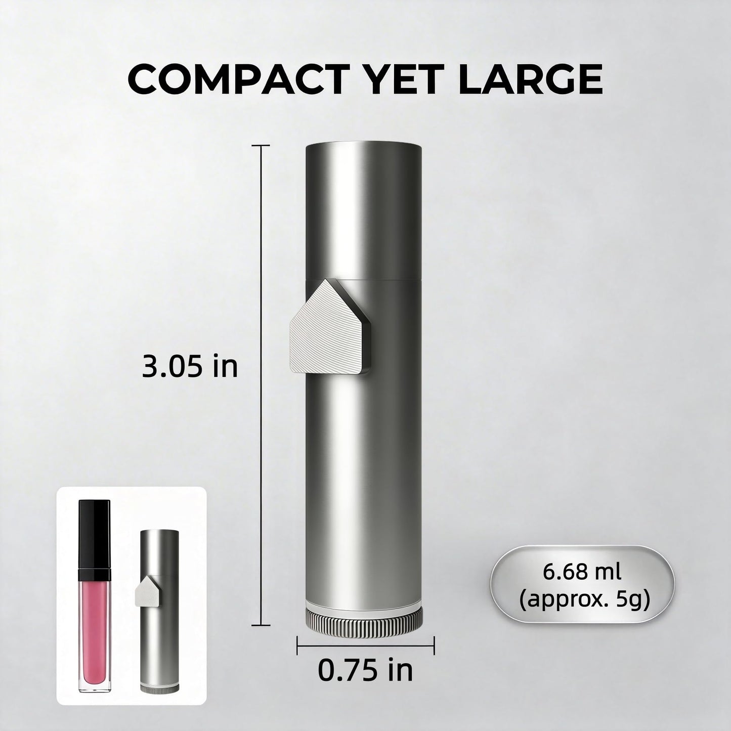 OakMsOik No-Moisture No-Leak Spice Dispenser Featuring 6-Star Dry-Seal Technology | Pocket-Sized Aluminum Container with Drying Storage Compartment