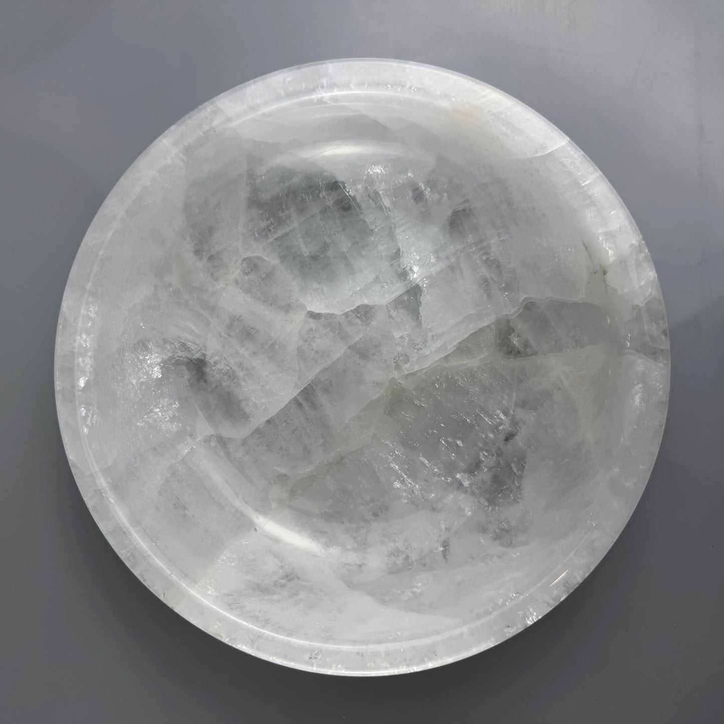 YeasHome Calcite Stone Bowl, Natural Marble Crystal Bowl for Decor - Hand Carved Decorative Bowl for Centerpiece, Coffee Table, Yoga Meditation, Gift Idea (Pure White)