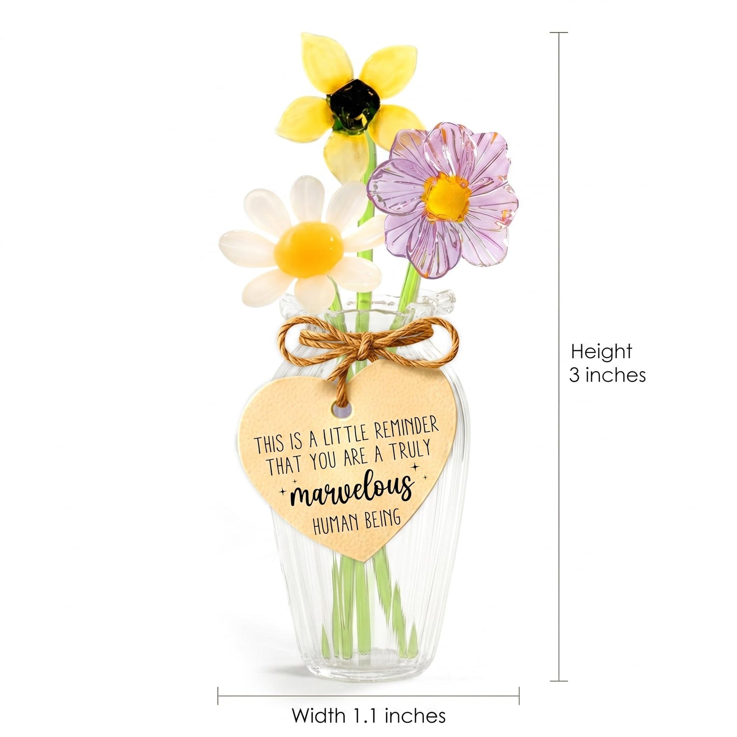 GOSSBY Crystal Glass Flower Figurine - Little Reminders