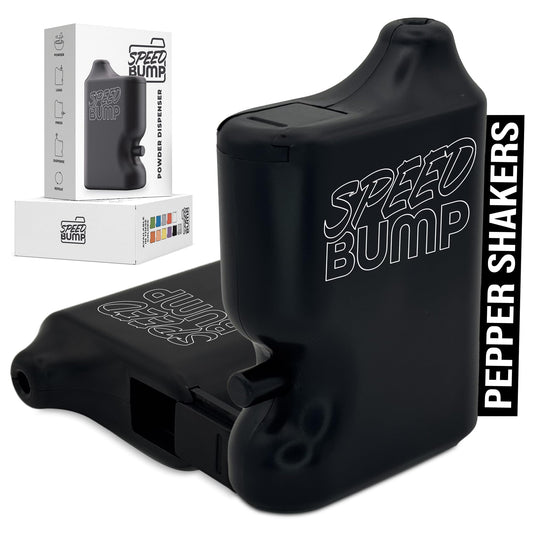 Portable Pepper Shaker (Black) - Versatile Seasoning Set, Multi Functional Salt Dispenser Spice Shakers for Easy Use - Convenient & Durable Plastic Salt and Pepper Dispenser for Fine Spices