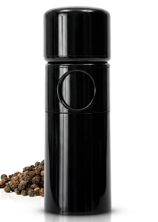MAGNUM Pepper Mill, Unicorn by TRE SPADE,Premium Manual Pepper Grinder with Steel Burrs, Side-Loading Refill, Adjustable Coarseness, High-Capacity Output, ABS Plastic, 6 Inch Small Size, Made in Italy
