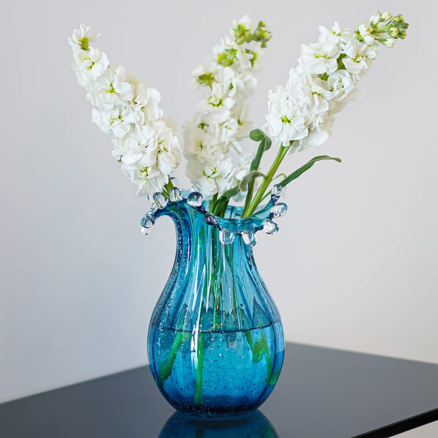 Hand Blown Glass Vase for Flowers Crystal Vases for Bouquet Home Decor Decorative Centerpieces Unique Gift for Christmas Valentines Day Birthday Housewarming Mothers Day
