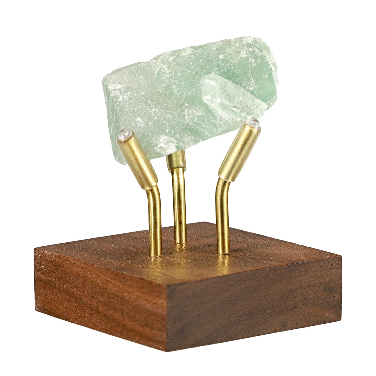Hipiwe Metal Arm Display Stand Easel with Wooden Base Decorative Display for Sphere Crystal Ball Mineral Geodes Rock Agate Small Collectibles, Medium