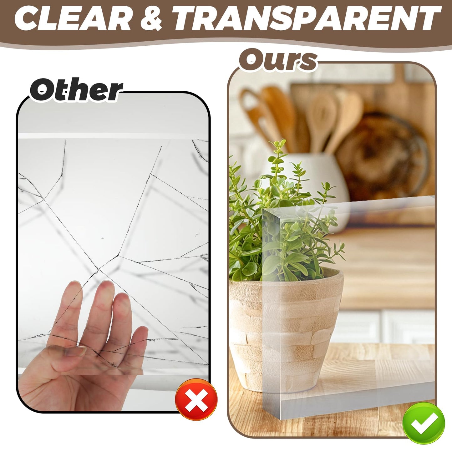 LDHHYH 1 Pack 8 x 8 x 1 Inch Acrylic Block for Display, Acrylic Base Stand, Clear Polished Acrylics Cube, Trophy Base Jewelry Display Stand Pedestal Stand for Collectibles Jewelry Props Plant Display