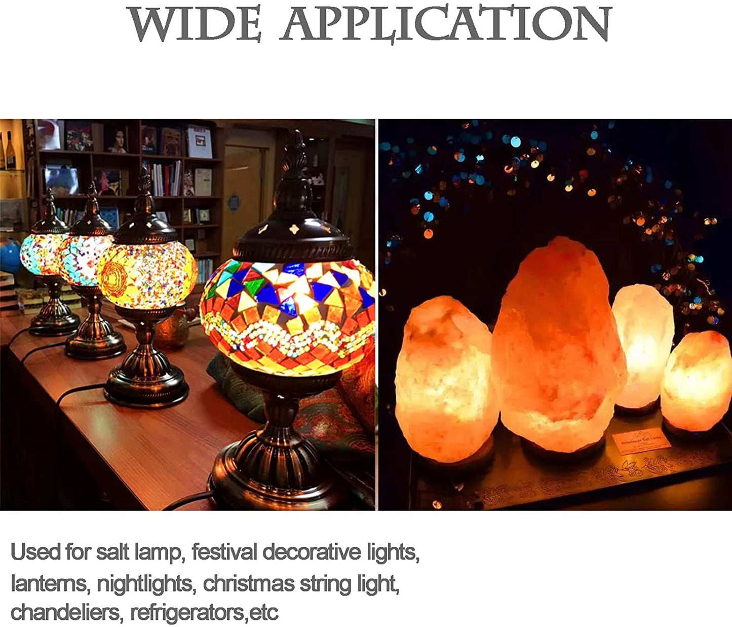 ZSSXOLED C7 E12 LED Bulbs Salt Lamp Light Bulb Replacement for 15W Himalayan Salt Lamps, Night Light Bulbs, Chandeliers, C7 LED Bulbs, 3000K 5 Pack