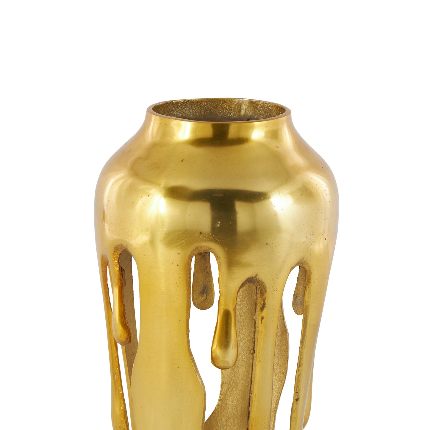 Deco 79 Aluminum Metal Abstract Vase, Vase 8" x 8" x 19", Gold