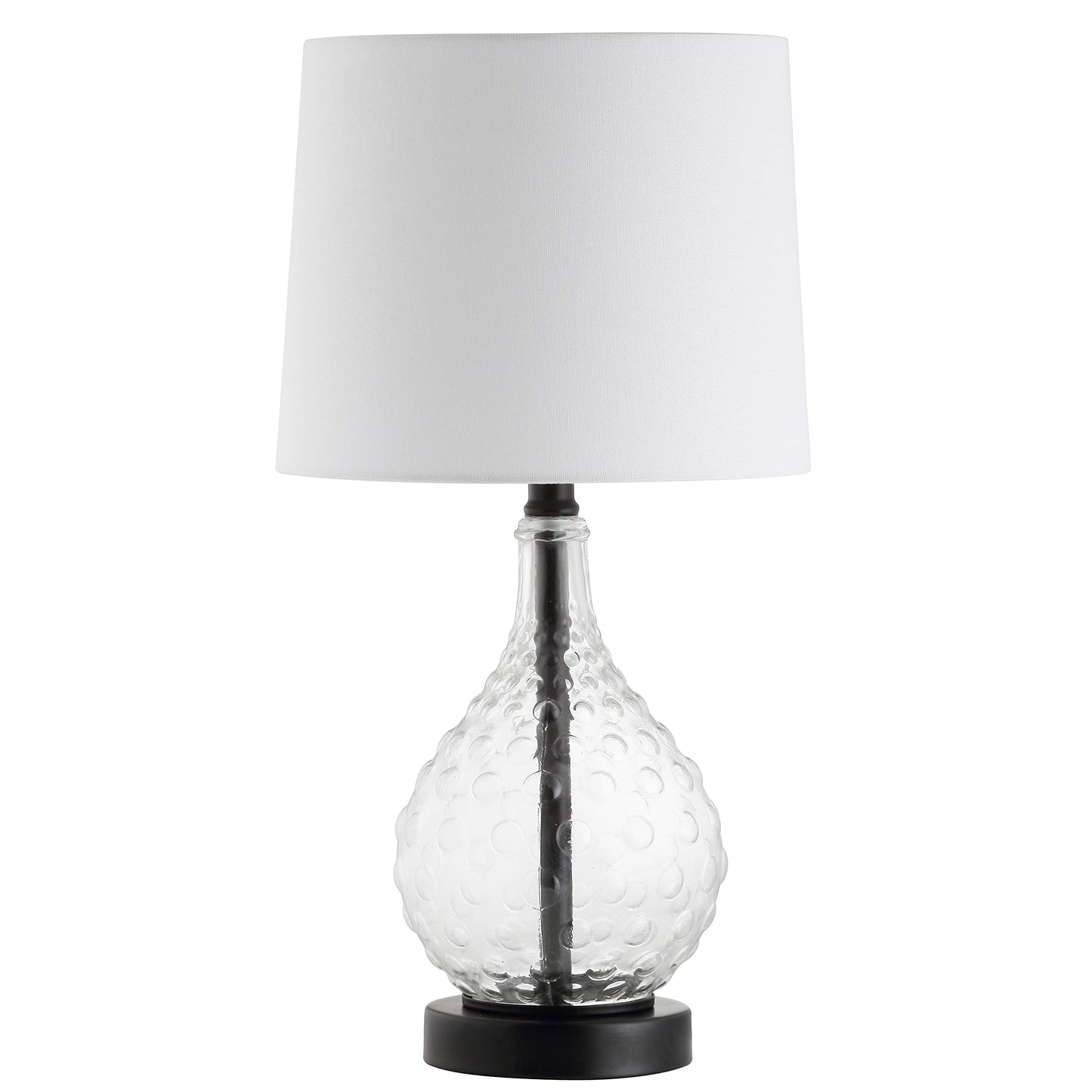 SAFAVIEH Lighting Collection Targari Black/ Clear Crystal 19-inch Bedroom Living Room Home Office Desk Nightstand Table Lamp (LED Bulb Included)